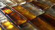 © Vitor - Mosaico de vidro em tons quentes: um close-up texturizado