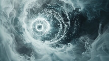 Poster - The image is a dark and mysterious vortex of swirling mist.