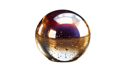Aufkleber - Mercury in a reflective liquid droplet form, isolated on a empty plain background