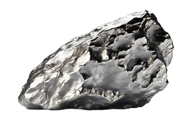 Aufkleber - Palladium nugget with a silvery-white metallic sheen, isolated on a empty plain background
