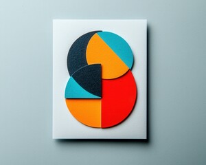Poster - A bold card design featuring oversized typography placed on a clean white surface