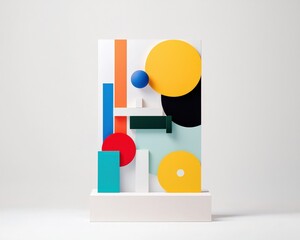 Poster - A bold card design featuring oversized typography placed on a clean white surface