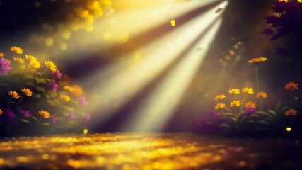 Aufkleber - A blurry image of a light shining on a dark background. The light is creating a pattern of circles