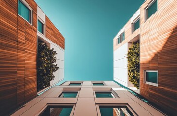 Poster - Green architecture features prominently include green facades and vertical gardens