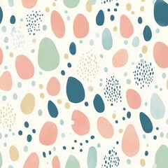 Poster - Seamless baby pattern with playful bubbles and soft gradients for a cheerful and fresh atmosphere Generative AI