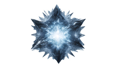 Poster - Floating crystalline entity pulsing with unknown energy, isolated on a empty plain background