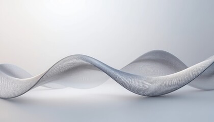 Poster - Dynamic wave motion visualization studio setup 3d render minimalist environment abstract viewpoint conceptual art for modern design