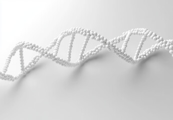 Wall Mural - a white dna helix is displayed against a plain background, illustrating the intricate structure of g