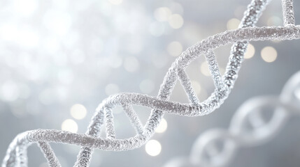 Wall Mural - this visual represents a double helix dna structure, intricately formed, against a softly lit backdr