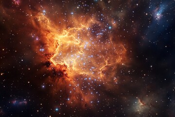 Wall Mural - a stunning cosmic nebula with vibrant colors and intricate details, showcasing the vastness and beauty of space