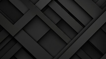 Leinwandbilder - Dark black halftone background with modern diagonal lines, minimalist and bold