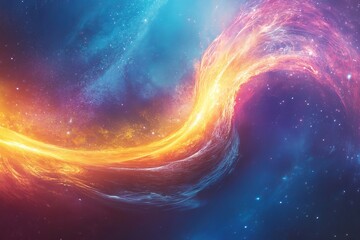 Wall Mural - an awe-inspiring cosmic swirl of vibrant colors with stunning galaxies and nebulas, suggesting the boundless wonder of space