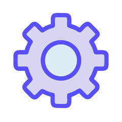 Fototapete - A simple, modern gear icon for website design.