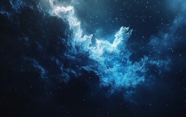 Wall Mural - a dramatic, dynamic night sky filled with swirling clouds and hints of stars, creating a sense of wonder.
