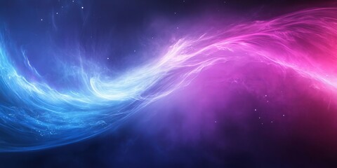 Wall Mural - an artistic, abstract, and colorful image of the cosmos, filled with swirling nebulas and glowing patterns. The scene features a dynamic interplay of colors and textures