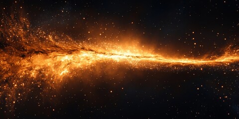 Wall Mural - A mesmerizing cosmic fiery ribbon stretching across the vast expanse of space, creating a dramatic and awe-inspiring view