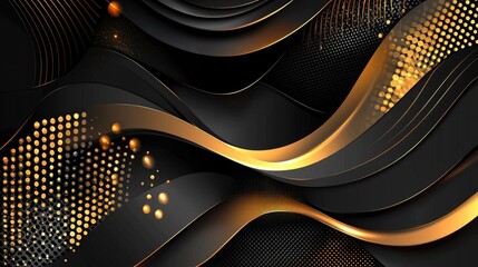 Poster - Premium black abstract background with subtle gradients and sharp dynamic diagonal lines