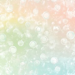 Poster - Beautiful seamless bubble pattern with pastel colors creating a dreamy underwater aesthetic over a smooth gradient background Generative AI
