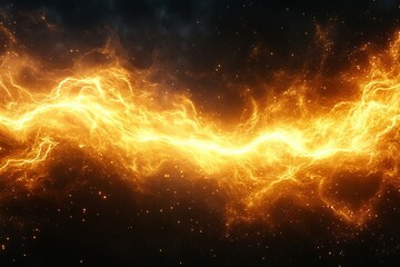 Wall Mural - golden energy flowing through the cosmos