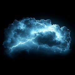 Wall Mural - dramatic lightning storm cloudscape
