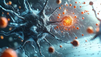 Poster - Cellular Interaction with Neurons and Microscopic Particles in Focus