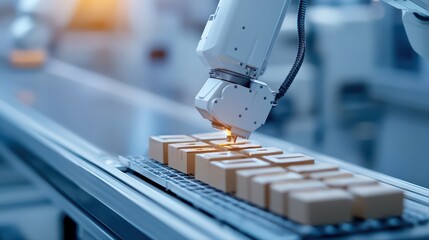 Poster - Robotic arm engaged in precision industrial process