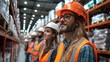 © Prostock-studio - Warehouse staff in safety gear actively monitor inventory in a distribution center, collaborating to enhance logistics operations and fulfill storage requirements effectively.