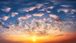 © Jeri - heavenly sky with white clouds at light orange dawn sunrise wallpaper