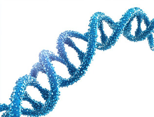 Wall Mural - delicate depiction of a dna double helix design isolated on a white background showcases its intrica