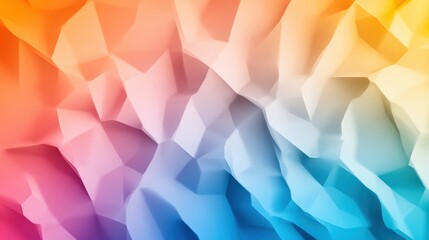 Poster - Abstract Colorful Crumpled Low-Poly Surface Background Transitioning From Warm Reds Oranges To Cool Blues Teals Perfect For Creative Designs 150 Characters