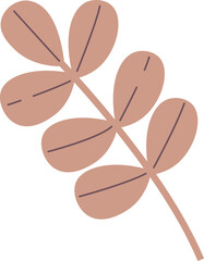 Wall Mural - hand drawn leaves branch