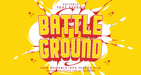 Poster - editable text style effect - battle ground text style theme.