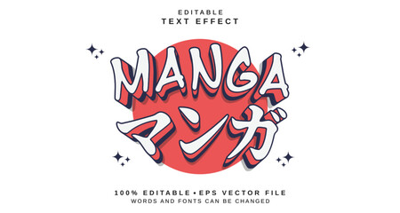 Poster - Editable text style effect - Manga text style theme.