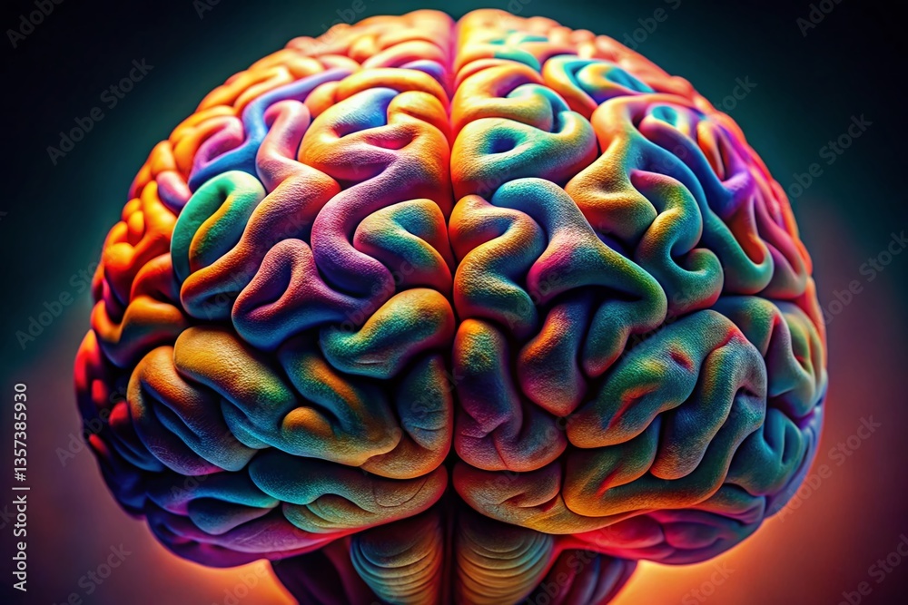 Human Brain Anatomy: Real Life Neurological Structure Close-Up Stock ...