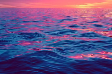 Wall Mural - sunset over the sea with sunrays making sea waters sparkling in magical colors