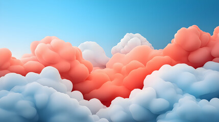 Poster - Colorful Cloud Formation Against a Clear Blue Sky