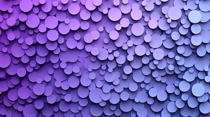 Poster - a dense textured background featu overlapping circles in various shades of purple and violet with a 