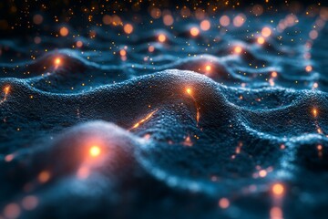 Wall Mural - abstract glowing waves of energy