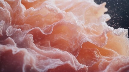 Poster - Stunning abstract texture coral color background macro detail showcasing organic formations gentle curves