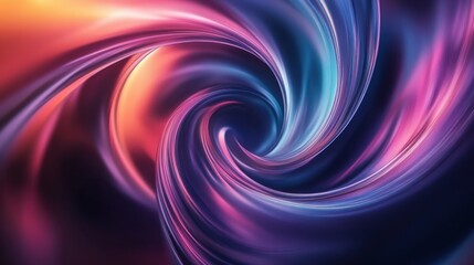 Poster - Swirling waves of vibrant gradients and light create an abstract organic vortex formation for backgrounds and design applications