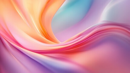 Poster - Vivid wave of flowing colors gradient abstract curves with smooth transitions and blends artistic background