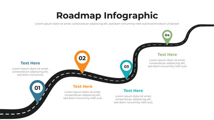 roadmap infographic presentation layout fully editable.