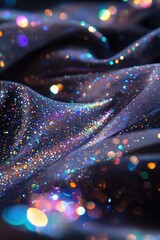 Poster - A luxury card design featuring pearl or iridescent finishes on a dark background