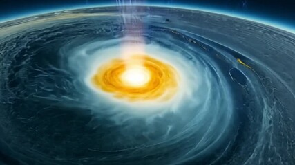 Aufkleber - this stunning image showcases a vibrant whirlpool in space. the bright center and swirling clouds cr