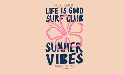 Wall Mural - Summer vibes artwork. Hibiscus flower modern abstract art.