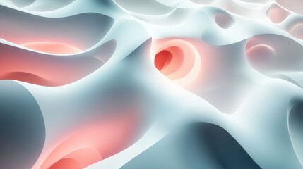 Poster - Dynamic abstract wave patterns digital art creation vibrant colors modern design aesthetic perspective conceptual visualization