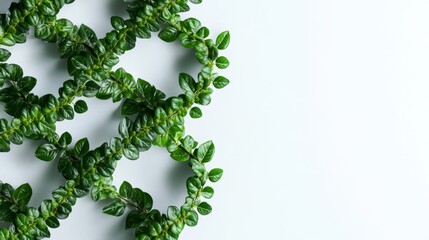 Poster - Intricate green leaf arrangement nature studio plant art minimalist environment close-up view organic design for eco-friendly aesthetics