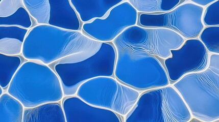 Poster - A vibrant pattern of blue water with rippling textures, creating a serene and refreshing visual effect.