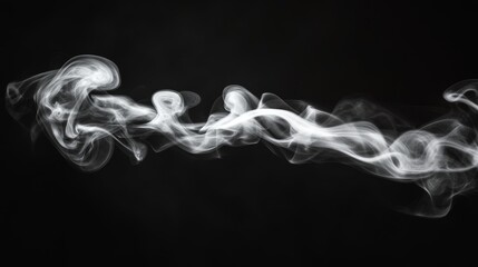 Poster - Swirling smoke patterns dark background abstract art ethereal atmosphere close-up view fluid dynamics