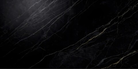 Poster - a close-up of a luxurious black marble surface, showcasing its intricate veins and texture. The surface exudes elegance and sophistication